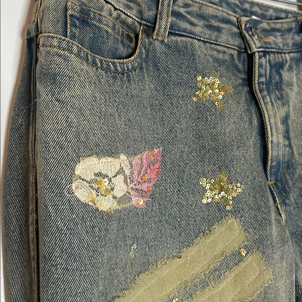 Vintage Y2K Upcycled Bohemian Jeans - Picture 3 of 9